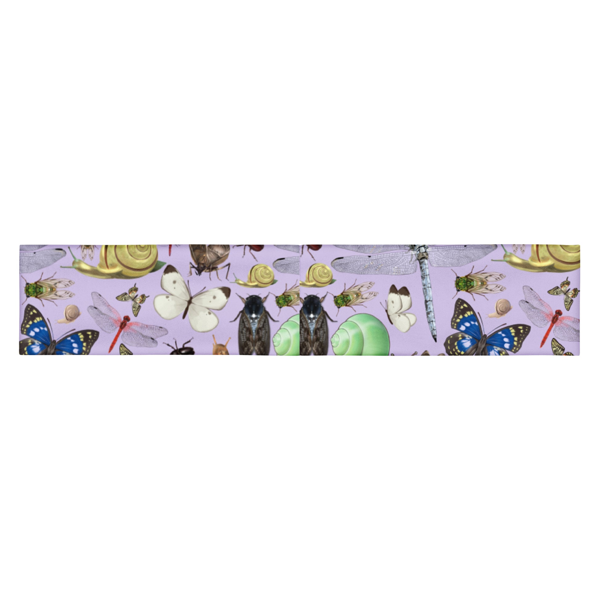 Eccentric Chemistry’s Tiny Universe insect field experiment headband with all-over white print, stylish and trendy accessory