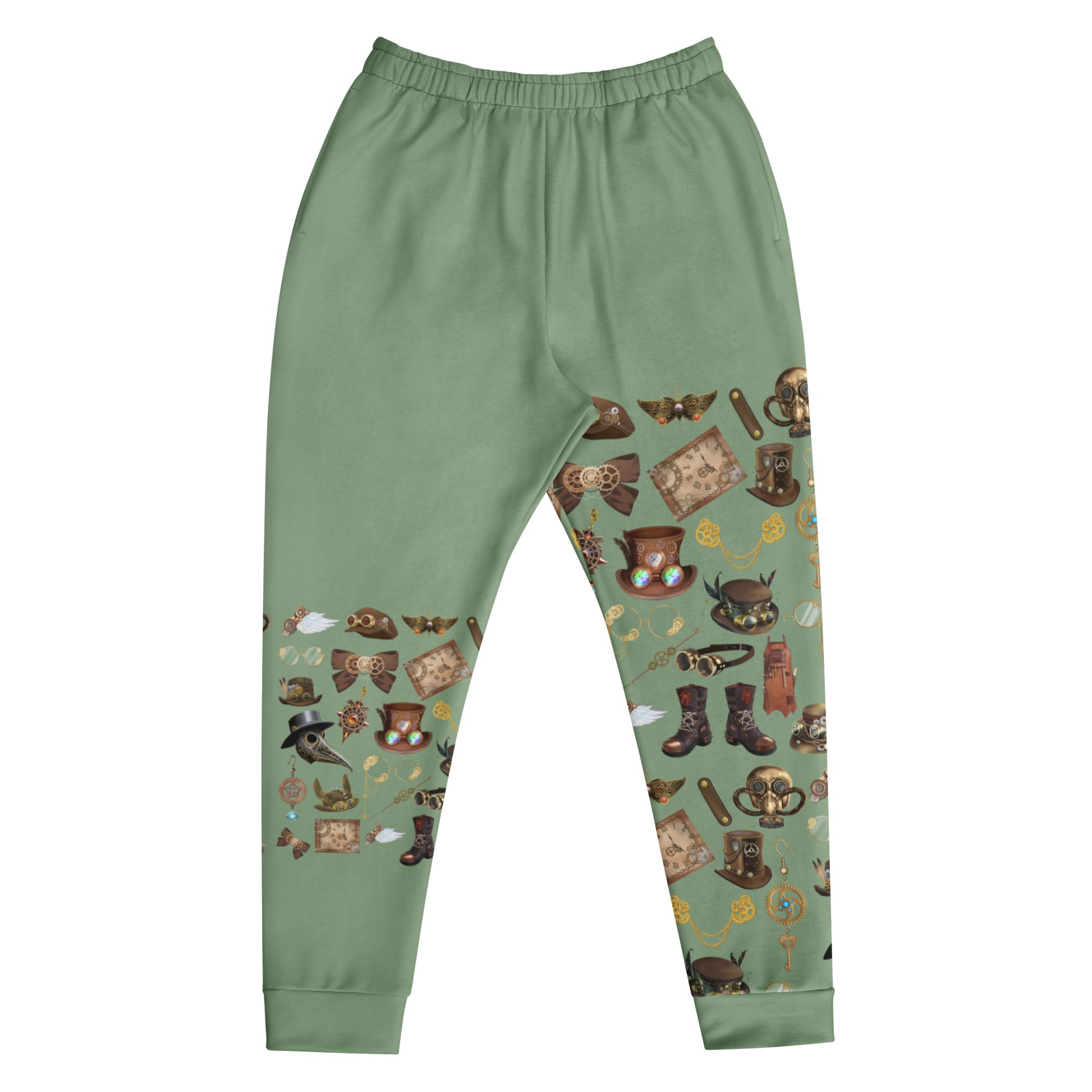 Men's recycled white joggers with all-over circuit experiment print from Eccentric Chemistry's Laboratory of Strange & Stylish Things.