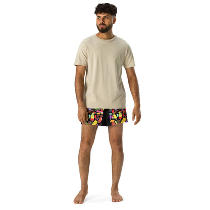 Unisex athletic shorts with colorful all-over popsicle print, featuring a comfortable fit and stylish design by Eccentric Chemistry.