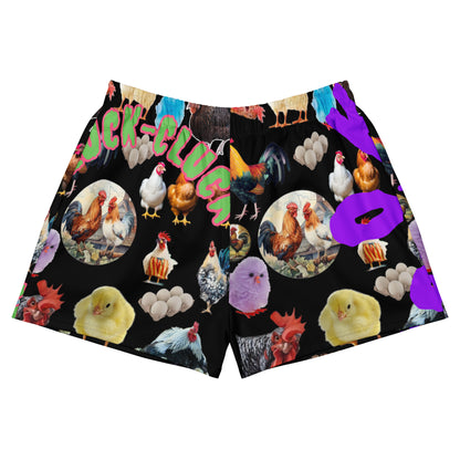 Unisex Athletic Shorts with all-over print featuring Flock‑Field Motion Reactor Experiment design by Eccentric Chemistry.