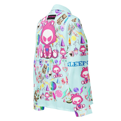Women’s long sleeve pajama top by Eccentric Chemistry with all-over print, featuring a cozy, stylish laboratory-themed design.