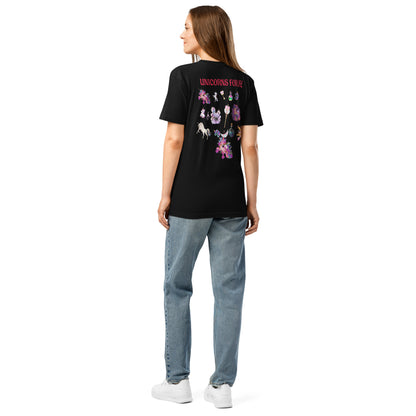 Black unisex fine jersey T-shirt featuring Hornspark Dreamwave Experiment graphic from Eccentric Chemistry’s Laboratory of Strange & Stylish Things.