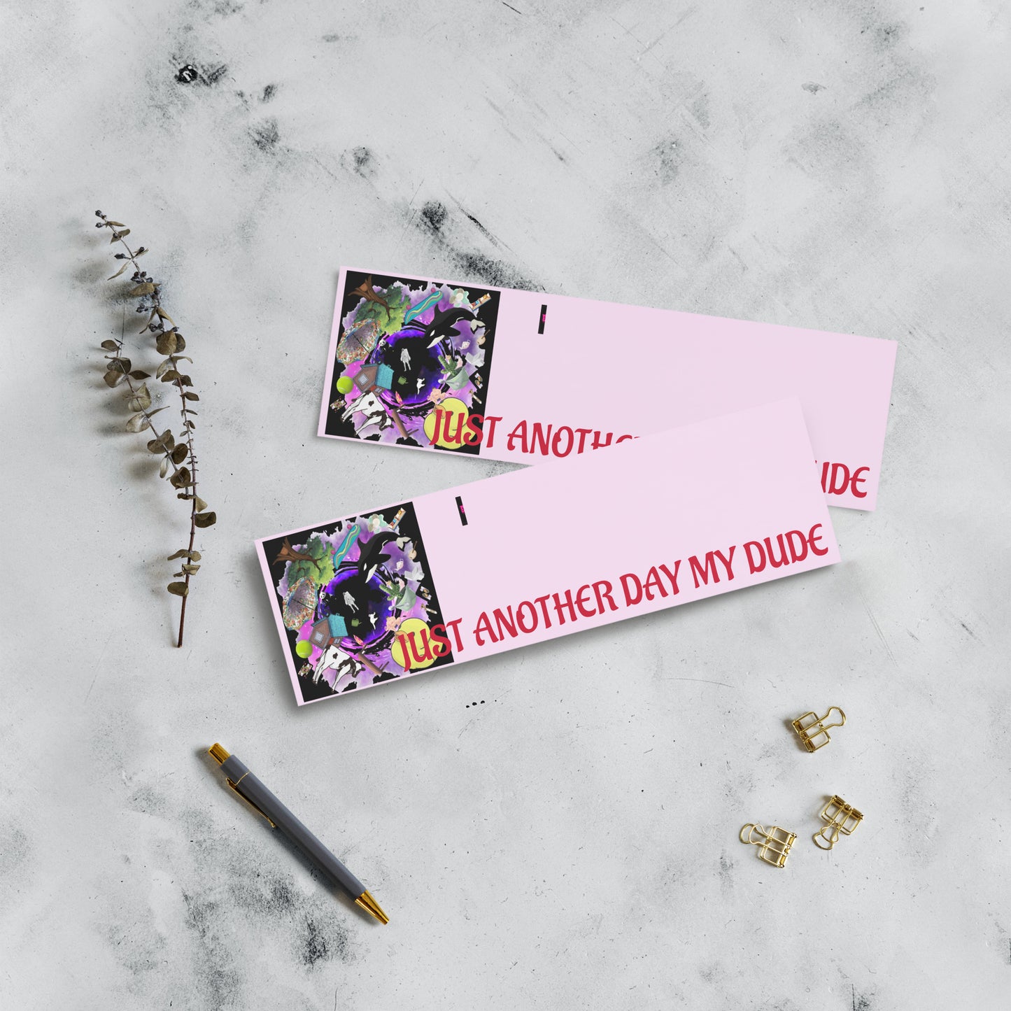 Eccentric Chemistry's Stellar Collapse Pink Nebula postcard note pad with white paper, featuring a cosmic nebula design.
