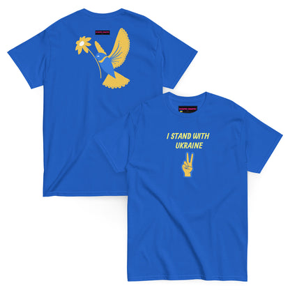 Unisex Royal Blue Classic Tee from Eccentric Chemistry's Global Hope Experiment with front and back design.