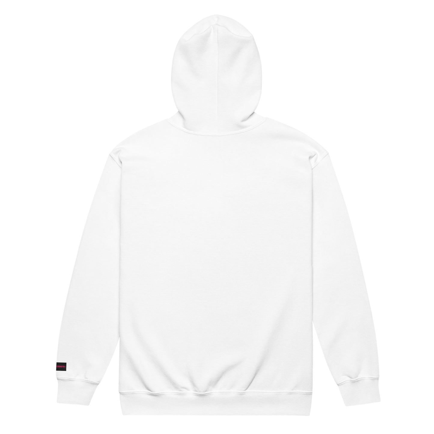 Unisex white zip hoodie featuring coffee lover-themed design from Eccentric Chemistry’s Laboratory of Strange & Stylish Things.