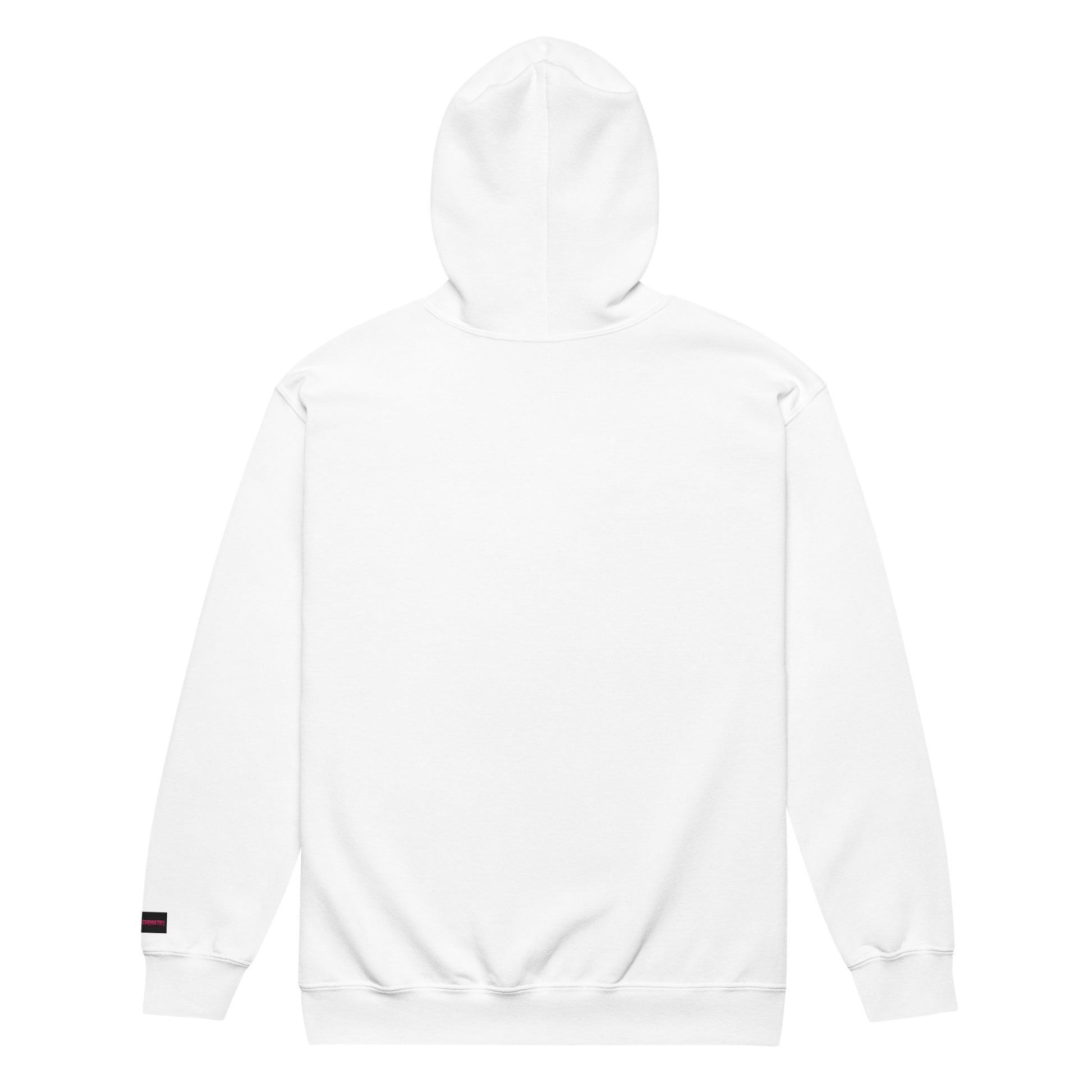 Unisex white zip hoodie featuring coffee lover-themed design from Eccentric Chemistry’s Laboratory of Strange & Stylish Things.
