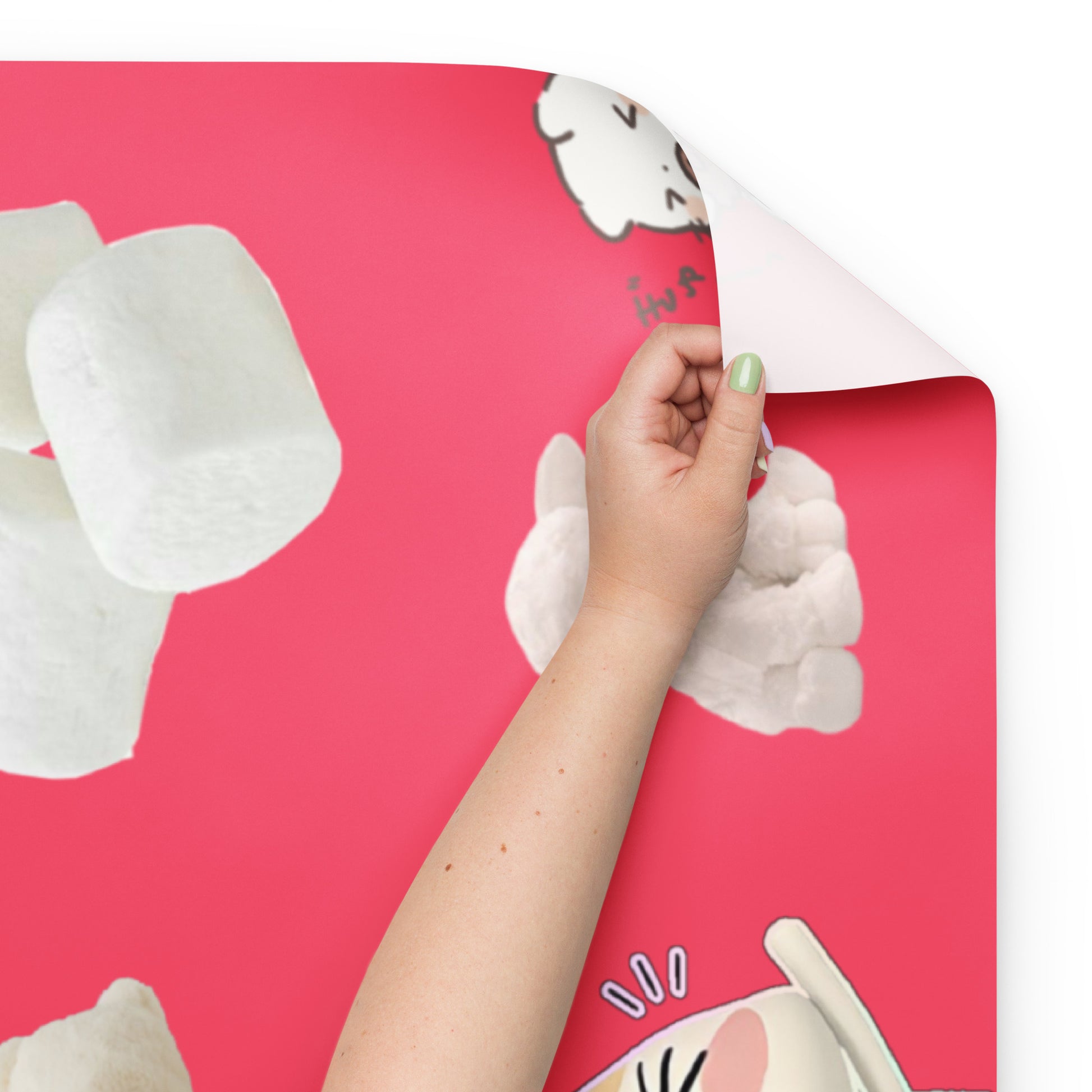 White matte wrapping paper sheets from Eccentric Chemistry’s Decor Gift-Table Showstopper collection, featuring laboratory-inspired design.