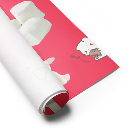 White matte wrapping paper sheets from Eccentric Chemistry’s Laboratory of Strange & Stylish Things, perfect for gift wrapping.